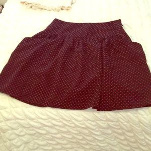 Polka dot skater skirt with fun side pockets